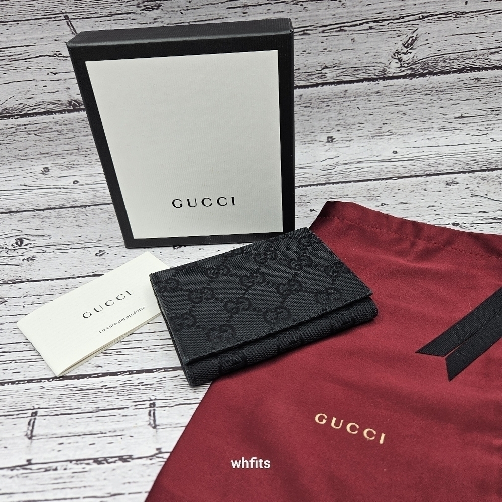 Gucci Guccissima Canvas and leather wallet